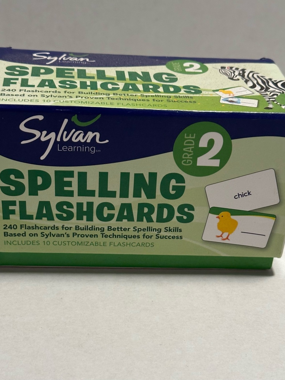 Grade 2 Spelling Flashcards - Green